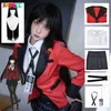 Anime Costumes Animecc Jabami Yumeko Kakegurui Cosplay Come Wig Anime JK Spódnica Koszulka Halloween Strój dla kobiet Gilrs 3xll231101