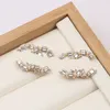 18K Gold Patille Furnury Designer Dupla Letter Stud Brincho Moda feminina Pérola Rhinestone Jewelry Party Gift Jóias de alta qualidade 20style