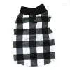 Vêtements de chien Vêtements de chien Vintage Plaid chaud polaire vêtements pour animaux de compagnie automne hiver épaissi gilet manteau petit moyen chiens costume traction rin dh5rz