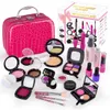 21Pcs Pretend Play Simulation Cosmetic Makeup Handbag Toys For Girls Children Birthday Gift - Rosy Pink PU Bag