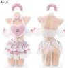 ANI Women Cake Maid Uniform Lolita Girl Anime Love Aporn Outfit Costumes Cosplay Cosplay