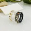 Luxury Designers Ceramic Rings Fashion Men Women Planet Diamond Letter Pattern Lovers Jewelry Ring Size 6-11