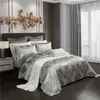 Set di biancheria da letto 2023 di lusso 50% seta jacquard Lyocell Set liscio lucido Copripiumino lenzuolo Federe King Size 4 pezzi