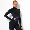 Women's T Shirts K Zip Sports Skinny Top 2023 Spring Autumn Speed ​​Training Running Yoga Bare Belly Button Seamless Long Sleeve