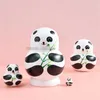 دمى 10 طبقات Panda Girls Matryoshka Doll Wooden Snowman Russian Russing Dolls Kids Christmas Christmas Day Gift 231031