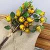 Decorative Flowers Winter Wedding Decor Berry Picks Flower Vases Faux Fall Table Artificial Plants Spray