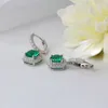 Paston Custom High Quality 925 Silver 1ct Each Round Lab Grown Emerald Pendant Party Gifts for Girls and