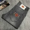 Jeans de luxe légers pour hommes printemps/été 2022 Slim Fit Straight Stretch Casual Thin Pants