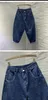 Calças de brim femininas oversized harem mulheres casual baggy pantalones coreano moda elástica cintura alta denim calça extra grande harlan z23