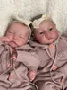 Dolls NPK 19inch Already Painted Finished Reborn Baby Doll Levi Awake Sleeping born 3D Skin Visible Veins 231031