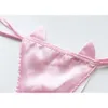 Ani Beach Girl Anime süße Katze rosa Schleife Bikini Badeanzug Bademode Unifrom Damen Unterwäsche Dessous Outfits Kostüme Cosplay