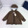 23SS Детская дизайнерская одежда детская куртка весна лето детские детские девочки Средняя двухсторонняя двойная ветряная ветка Полнопечатка