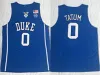 NCAA Duke Blue Devils College Jersey Kyrie 1 Irving Jahlil Zion 1 Williamson 3 Allen Brandon 14 Ingram Jayson 0 Tatum Basketball Jerseys Pao