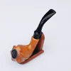 Tubi di fumo Pipa in primo piano CF5529 resina gomma legno tubo lunghezza 15,4 cm grande attrezzatura per fumare pipa