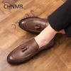 Abendschuhe CHNMR-S Modische Schuhe für Herren aus echtem Leder Freizeit Bequeme Slip-on-Trendprodukte schwarz 231101