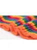 Pulls pour femmes Femmes coloré rayé arc-en-ciel tricoté pull automne hiver style coréen décontracté à manches longues pull femme crop top 231031
