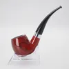 Rökande rör Sanda Flat Bottom Mahogny Colored Gum Wood Pipe SD-735