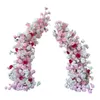 Flores secas luxo casamento pano de fundo adereços arcos de chifre com forma de lua artificial flor arranjo festa arco casamento decoração floral prop 231101