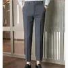 Men's Suits 2023 High-end Brand Fashion Men's Formal Business Suit Pants Trousers Groom Wedding Dress Male Plaid Slim 28-38