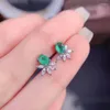 Boucles d'oreilles tendance 2023, fleur coupée, Paraiba pour femmes et filles, émeraude ovale géométrique, cadeau de saint valentin, bijoux de fête