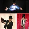 Berets Black Top Hat Steampunk Magician Costume Props For Rave Party Adult Kids Show N7YD