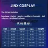 Anime costumes anime game lol arcane cosplay come crit loli jinx cosplay lös cannon cosplay outfit skor peruk sexig kvinnor karneval comel231101