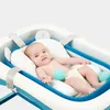 Badkarplatser Baby Strar Support Mat Foldbar kudde Född säkerhet Badmatta Spädbarn Icke-halk Soft Comfort Bathtub Cushion Baby toalettartiklar 231101