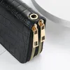 財布女性の財布の女性財布タッセルコイン財布カードホルダーダブルジッパーPUレザークラッチラグジュアリーマネー電話バッグ