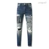 23new designer voor heren gat lichtblauw donkergrijs Italië merk man lange broek broek streetwear denim mager slank recht biker