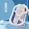 Bathing Tubs Seats Baby Shower Bath Tub Pad born Infant Non-slip Bathtub Mat Foldable Bath Rack Seat Cushion Children Shower Cradle Bed Net 231101