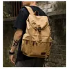 Backpack Canvas Unisex Vintage Casual Rucksack 17 -calowy laptop z USB Port Port Schoolbag Student