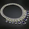 Halsbandörhängen Set 2023 4-delad Jade Bridal Wedding Jewelry Lämpliga för kvinnors kubiska zirkonia CZ Africa Dubai