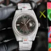 AP Diamond Watches 40mm Automatic Mechanical Mens Watch for Men armbandsur rostfritt stål lyxdesigner Anpassad skelett silver Moissanite diamanter