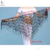 Novas mulheres cinto de barriga roupas irregular elástico longo borla lantejoulas dança latina Bellydancing Hip lenço cintura 5 cores