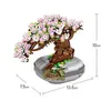 Blocks LOZ Eternal Flower Pink Sakura Kirschbaum Topfpflanze 3D Modell DIY Mini Bricks Bauspielzeug für Kinder Geschenk Build Moc 230331