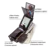 Kavis подлинная кожа кова кожа мужской кошелек мужской кошелек маленький RFID кожаный мини -держатель Mini Card Store Derse Walet Bag Hasp Coin225n