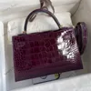 Top Mini handbag designer crossbody Bag belt bag bag bling Shoulder Bags Women clutch Genuine Leather Imported crocodile leather saddle bag mini purse All handmade a