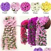 Decorative Flowers Wreaths Decorative Flowers 1 Artificial Fake Ivy Vine Hanging Garland Plant Wedding Home Decoration Decor Artific Dhlrd