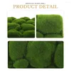 Decorative Flowers 3 Pcs Hanging Wall Decor Green Flower Arrangement Plants Moss Simulated Foam Fake