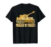 남자 T 셔츠 Panzer VI Tiger I 탱크 독일군 예술 선물 티셔츠