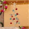 Juldekorationer Juldekorationer Xmas Tree Handicraft med Bell Decor Desktop Mini Ornament Navidad Year Drop Delivery DHGA DHRBZ