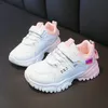 Turnschuhe Modische Turnschuhe für Mädchen Designer-Leder-Plateau-Turnschuhe für Kinder Freizeitsport Kinder Tennisschuhe Mädchen 4-10 Jahre 230331