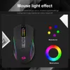 Mice Redragon Lonewolf G105 RGB USB wired gaming mouse 8000 DPI 8-button microphone programmable for ergonomics 231101