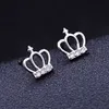 Diamantes CZ Joyas de Plata 925 Agujas Puras Pendientes Dama Cuadrado Moiseanite - Ear