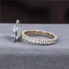 Cluster Rings RandH 18K Solid Gold 1.0ct Water Drop For Women Two Tones Moissanite Fine Jewelry Ring Pear Cut 14KCluster ClusterCluster