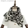 Scarves Thick Cashmere Scarf For Women Leopard Print Tippet Pashmina Shl And Wr Design Luxury Brand Blanket Stole Bufanda EcharpeL231101