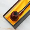 Tuyaux pour fumer CF704-1 longue tige tuyau en bois massif rouge outils de fumage créatifs couche de carbone filtre tuyau sec outils de fumage