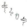 Backs Coldings Cool Snake Y2K Uszy klip nie piercing dla kobiet 1PC Zakrzywiony earclimber mankiet Earing Daith Orbital Jewelry EF064