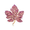 Luxury Full Crystal Shiny Maple Leaf Brooches Pins For Women Girls Vintage Decoration Boutique Party Corsage Jewelry