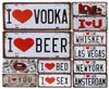 2021 Engraçado Florida Vintage Garagem Número de carro Placa de metal Sinais de lata Pintura de arte de parede Caminhão Ferro Artesanato Loja Love USA Home B8203311